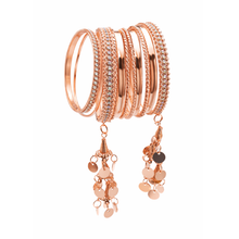 Trendy Crystal Charm Bangles for Women