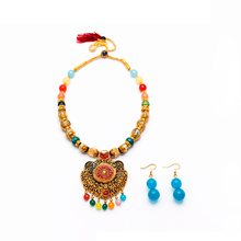 Multicolor Beaded Traditional Necklace Set for Women
