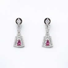 Silver Finish Multicolor American Diamond Necklace Set with Matching Earrings