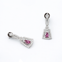 Silver Finish Multicolor American Diamond Necklace Set with Matching Earrings