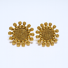 Temple Choker Set – Traditional Gold-Toned Necklace with Earrings