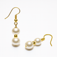 Pearl & Antique Gold Traditional Necklace Set with Earrings