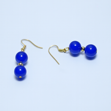 Blue Beaded Traditional Necklace Set with Earrings