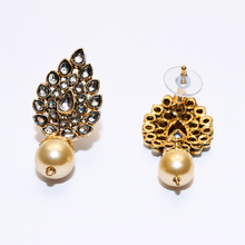 Braided Pearl Strand & Uncut Stone Traditional Necklace Set