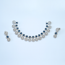 Sapphire Blue & Silver-Tone Royal Choker Set