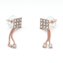 Rose Gold Butterfly Motif Pendant & Tassel Earring Set