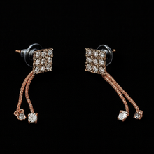 Rose Gold Butterfly Motif Pendant & Tassel Earring Set