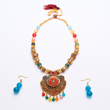 Multicolor Beaded Boho Necklace Set – Handmade Jewelry Set