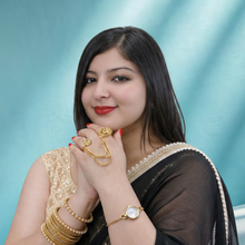 Elegant Gold-Finished Kundan Haathphool (Hand Harness)