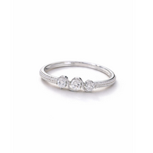 Silver-Tone Three Stone Minimal Crystal Bracelet for Women