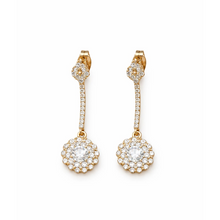 Gold-Tone Crystal Drop Earrings for Women