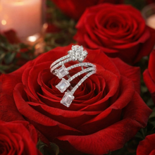 Elegant Multi-Band Crystal Statement Ring for Women