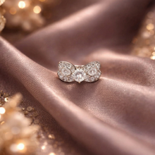 Gold-Tone Leaf Design Crystal Statement Ring for Women