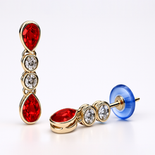 Red Drop Choker Set with Earrings & Tikka