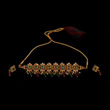 Traditional Indian Choker Necklace Set with Earrings