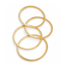 Luxury Gold Finish Crystal Studded Multi-Line Designer Bangles for Women