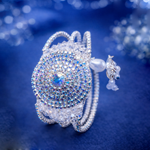 Crystal Disc Charm Adjustable Bracelet