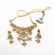 Traditional Gold Finish Multicolor Kundan Necklace Set for Women