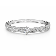 Silver Tone American Diamond Solitaire Style Bracelet