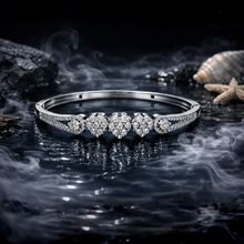 Silver Tone American Diamond Heart Design Bracelet for Women