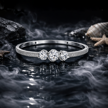 Silver Tone American Diamond Triple Stone Bracelet for Women