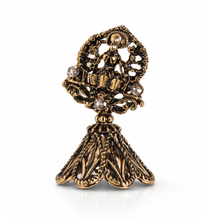 Temple Style Antique Gold Jhumka Earrings