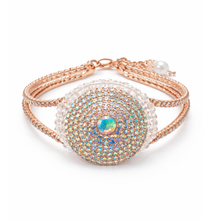 Crystal Disc Charm Adjustable Bracelet