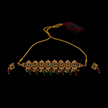 Traditional Gold Finish Kundan Style Necklace Set with Dori – Premium Artificial Jewellery