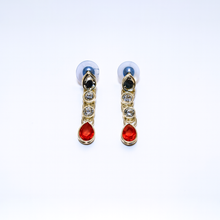 Gold Tone Red Stone Kundan Necklace Set with Matching Earrings & Maang Tikka