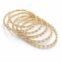 Elegant Gold Finish Beaded Bangles Set for Women