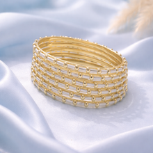 Elegant Gold Finish Beaded Bangles Set for Women