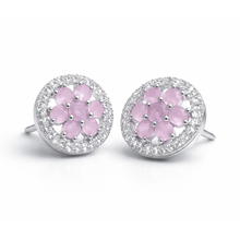 Elegant Silver & Gold Tone American Diamond Necklace Set with Matching Earrings