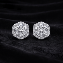 Elegant Silver & Gold Tone American Diamond Necklace Set with Matching Earrings