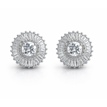 Round Halo CZ Pendant Set with Matching Stud Earrings