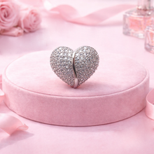Crystal Heart Statement Ring – Luxury Party Wear Ring