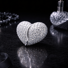 Crystal Heart Statement Ring – Luxury Party Wear Ring