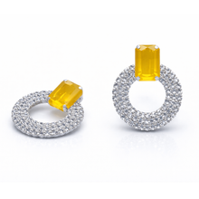 CZ Halo Drop Earrings – Premium Artificial Jewellery