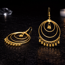Layered Hoop Bell Charm Earrings – Gold & Silver Finish (Variant)