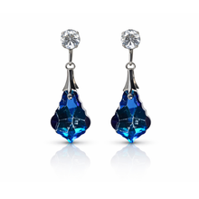 Crystal Drop Silver Finish Party Earrings for Women