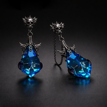 Crystal Drop Silver Finish Party Earrings for Women