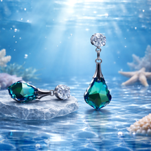 Crystal Drop Silver Finish Party Earrings for Women