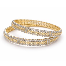 Gold & Silver Finish CZ Designer Bracelets (Set of 2) – Premium Artificial Jewellery