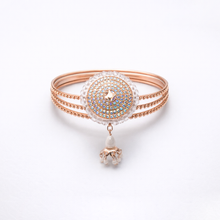 Crystal Disc Charm Adjustable Bracelet